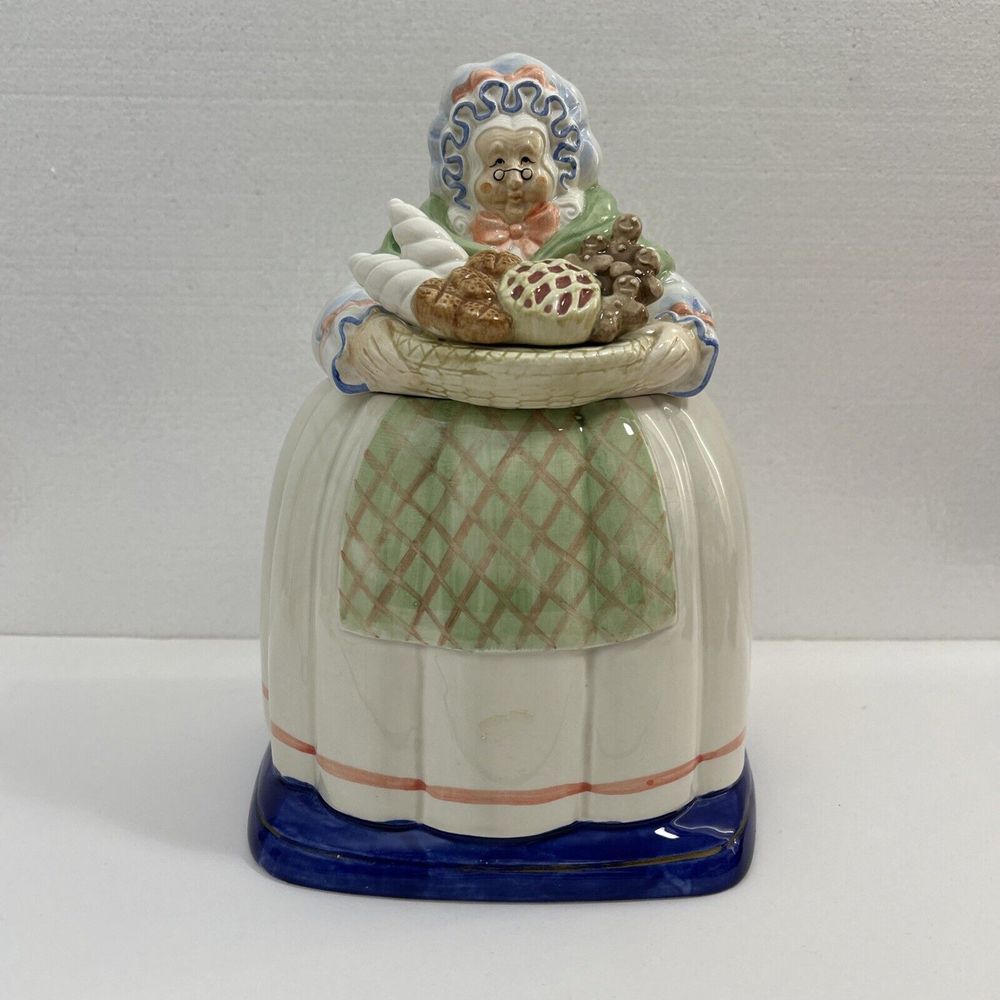 Vintage Fitz‎ & Floyd Ceramic Grandma Granny Baker Cookie Jar 11" X 7"  SKU 1474